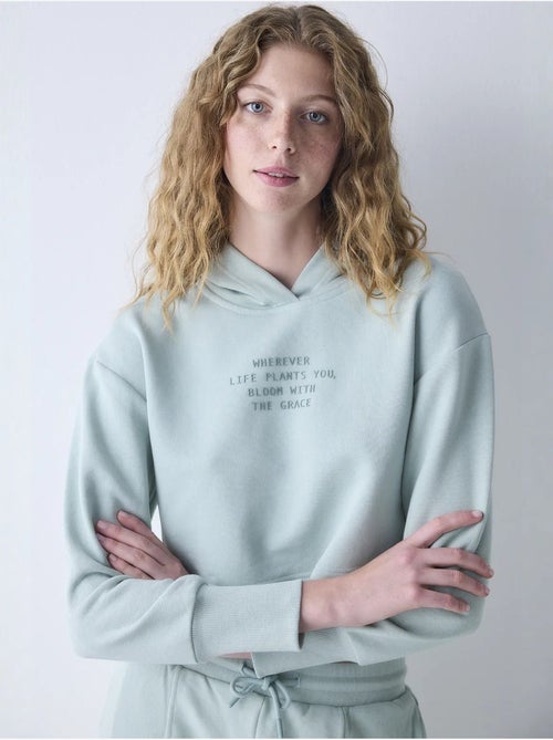 Lichte hoodie met ribdetails penti - Kiabi Lichte hoodie met ribdetails penti - Kiabi