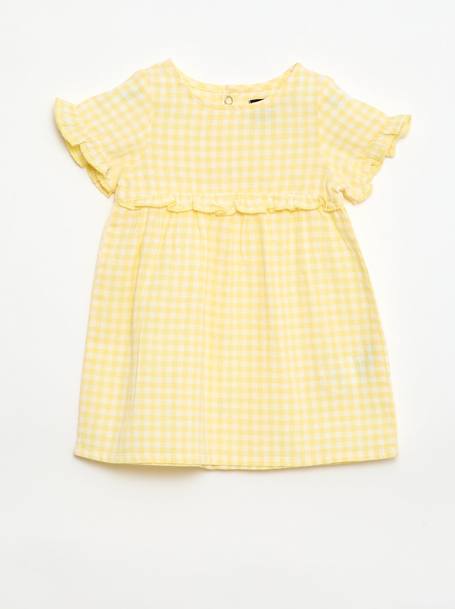 Lichte jurk met korte pofmouwen