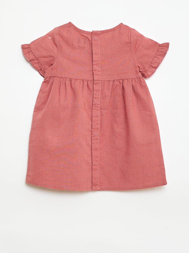 Lichte jurk met korte pofmouwen Rose - Kiabi