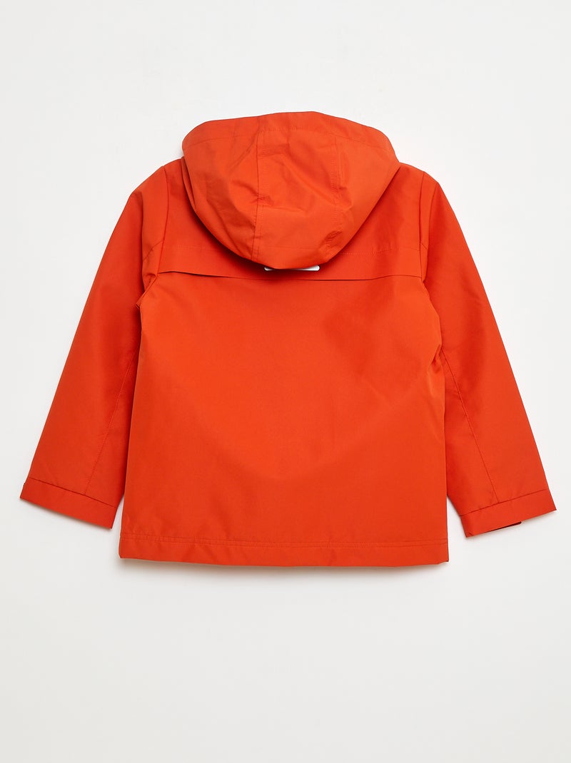 Lichte parka met capuchon Oranje - Kiabi