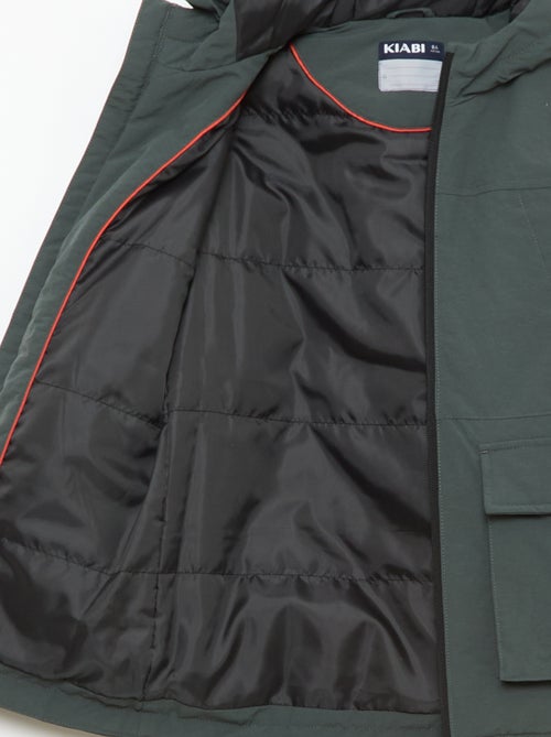 Lichte parka met kap en 2 opgestikte zakken met klep - Kiabi