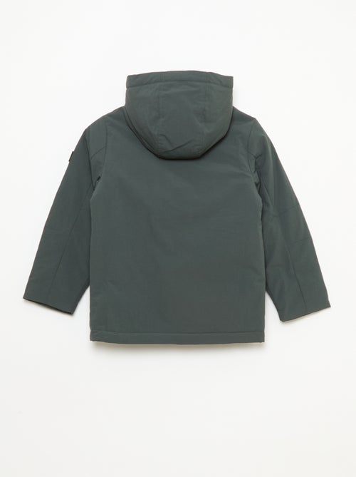 Lichte parka met kap en 2 opgestikte zakken met klep - Kiabi