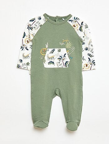 Lichte pyjama met kangoeroezak