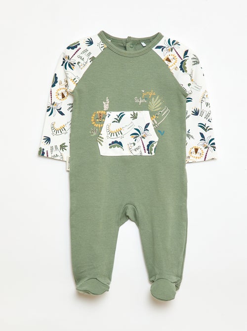 Lichte pyjama met kangoeroezak - Kiabi