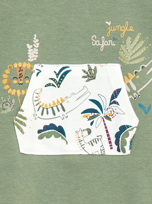 Lichte pyjama met kangoeroezak - Kiabi