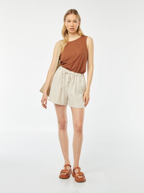 Lichte short met koordjes - Kiabi