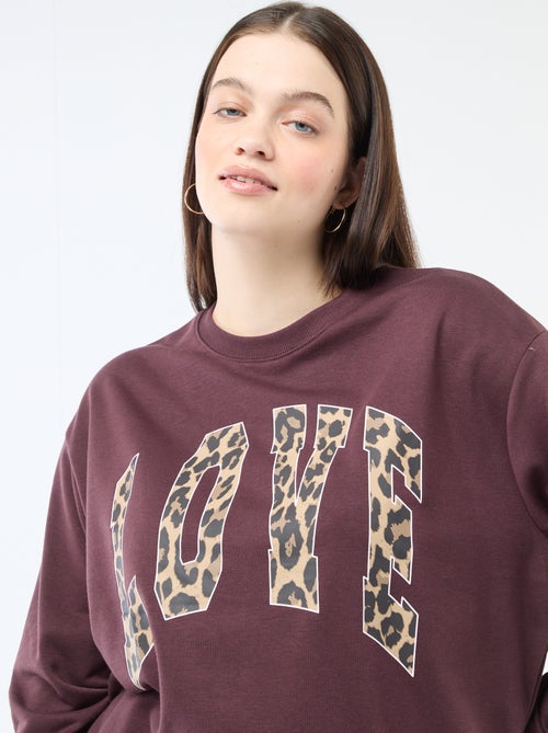 Lichte sweater van French Terry met opschrift - Kiabi