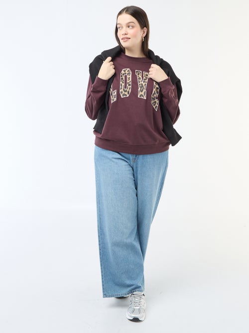 Lichte sweater van French Terry met opschrift - Kiabi