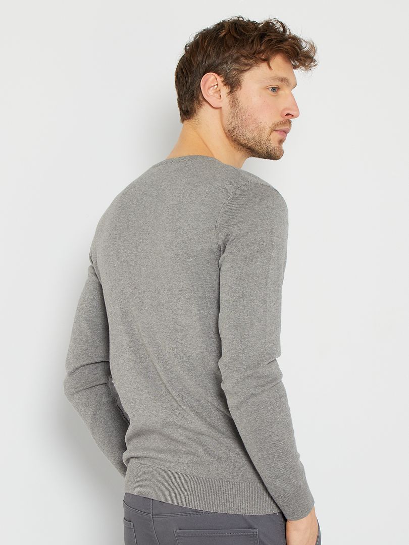 Indicode Heren INJustice Pullover | Trui met ronde hals White Asparagus L