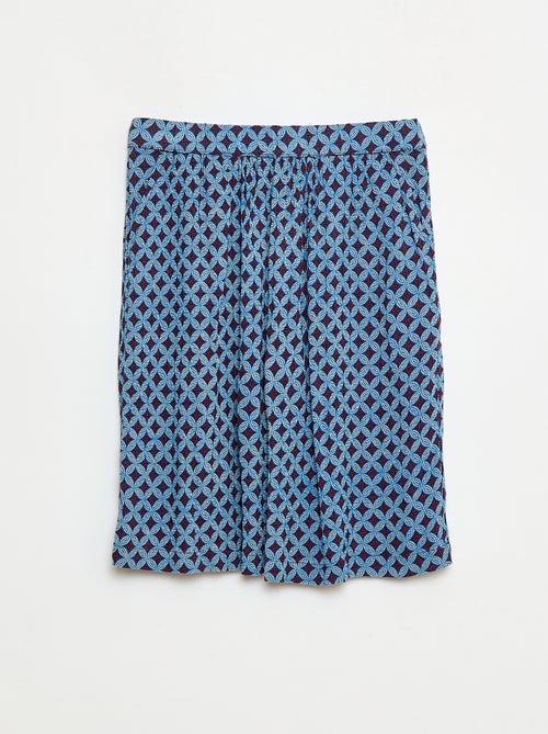 Lichte, uitlopende rok met waxprint - Kiabi