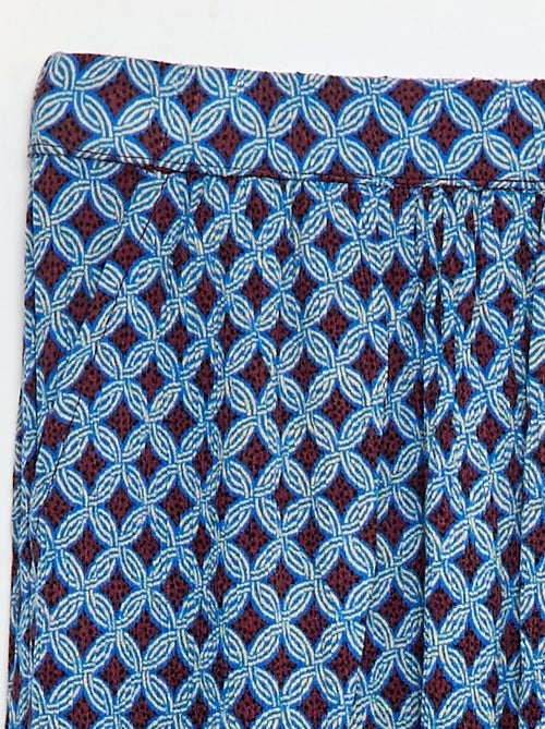Lichte, uitlopende rok met waxprint - Kiabi
