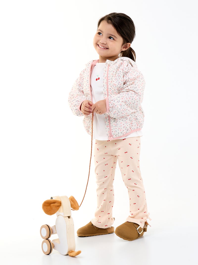 Lichte windbreaker met capuchon Rose - Kiabi
