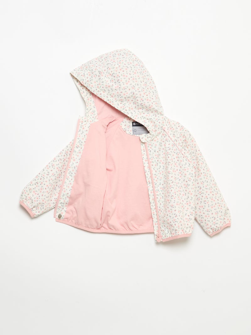 Lichte windbreaker met capuchon Rose - Kiabi