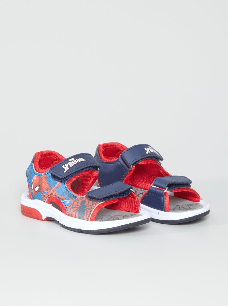 Lichtgevende sandalen 'Spider-Man' BLAUW - Kiabi