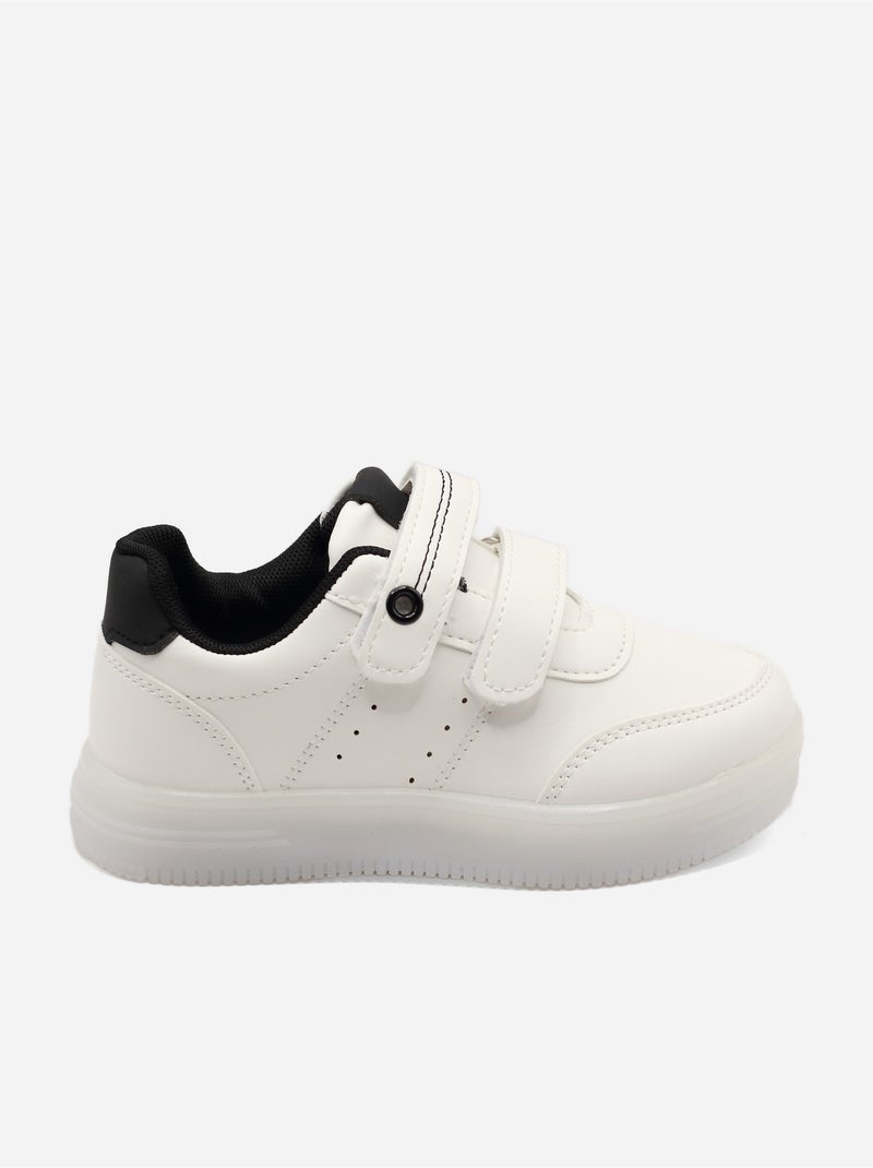 Lichtgevende sneakers Wit Zwart - Kiabi