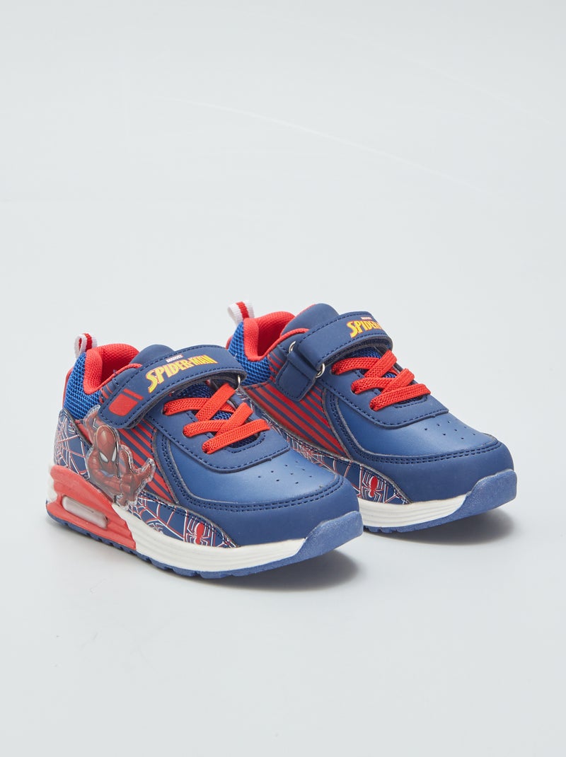 Lichtgevende Spider-Man-sneakers BLAUW - Kiabi