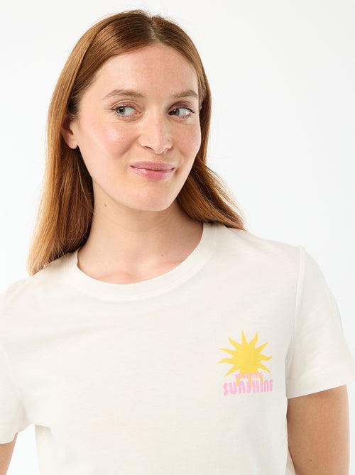 Lichtgewicht gestreepte pyjamaset top + short - Kiabi