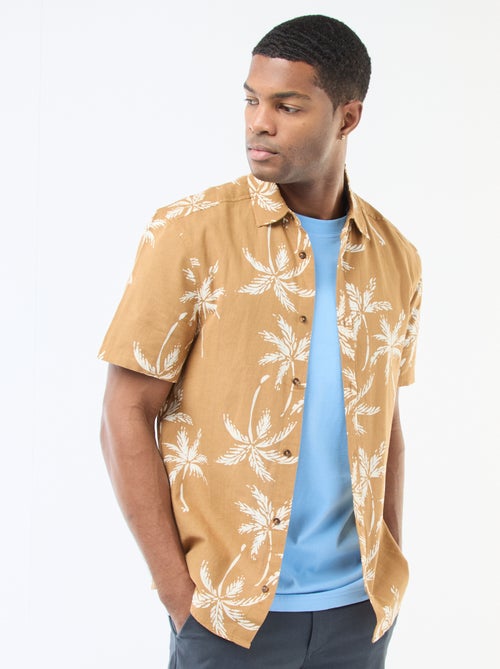 Lichtgewicht hemd met korte mouwen en motief - Kiabi