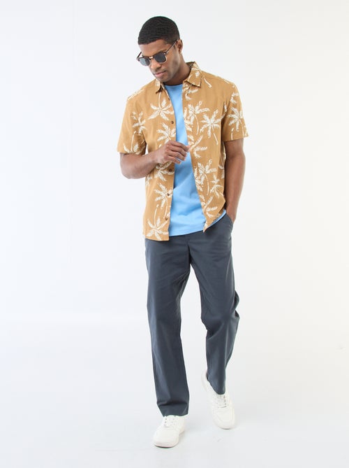 Lichtgewicht hemd met korte mouwen en motief - Kiabi