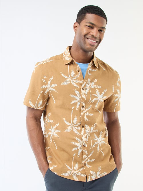 Lichtgewicht hemd met korte mouwen en motief - Kiabi