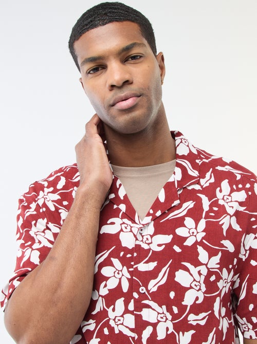 Lichtgewicht hemd met korte mouwen en motief - Kiabi