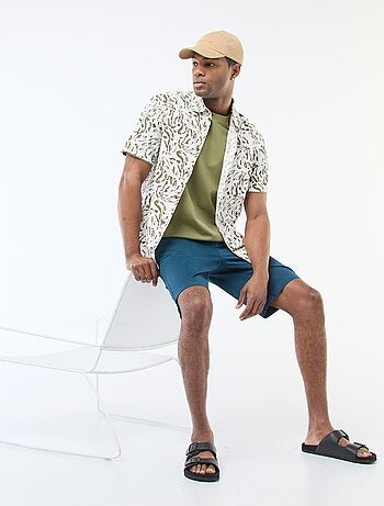 Lichtgewicht hemd met korte mouwen en motief