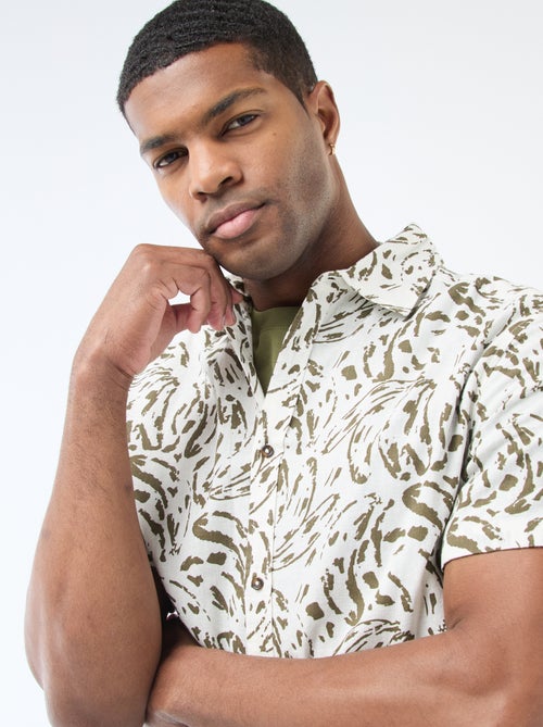 Lichtgewicht hemd met korte mouwen en print - Kiabi