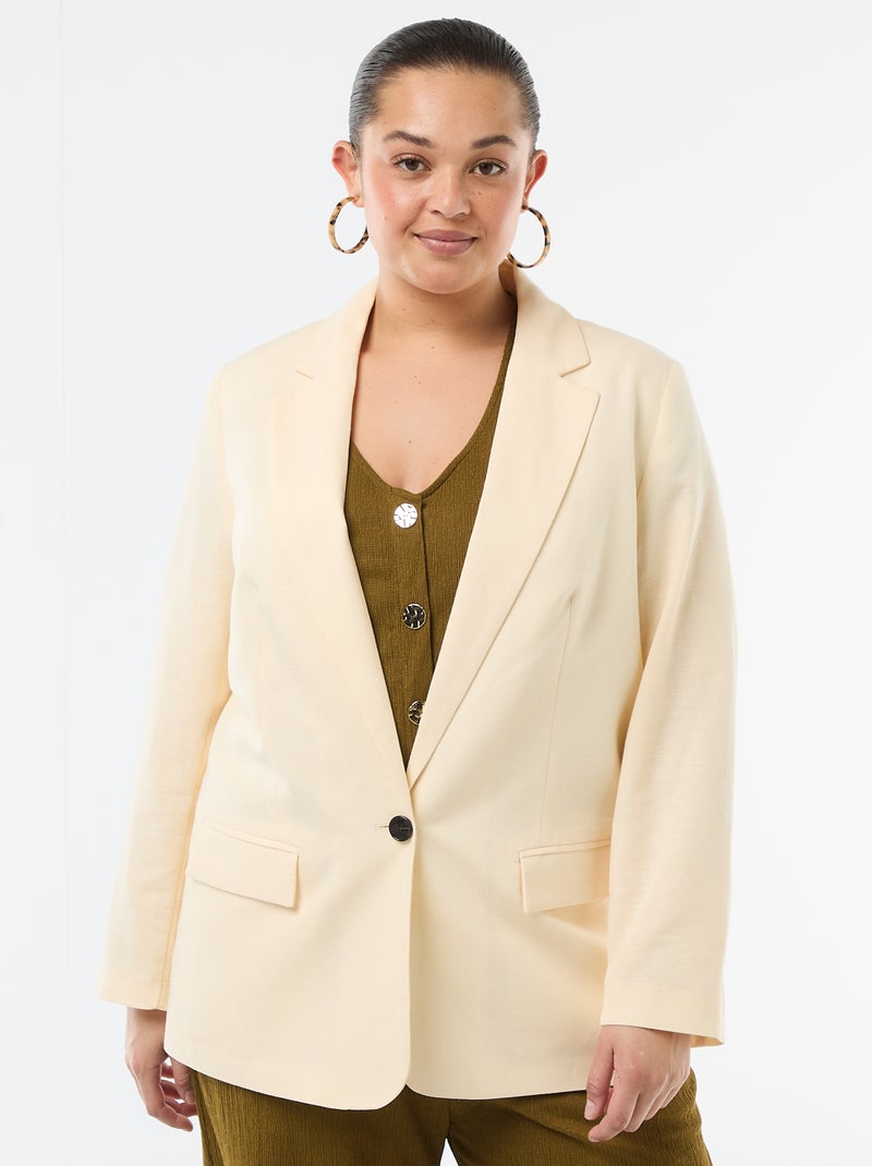 Lichtgewicht lange blazer Biege - Kiabi