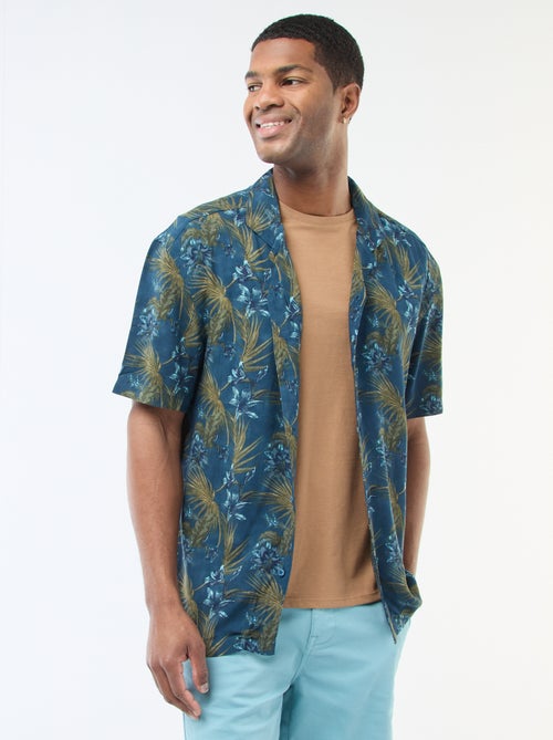 Lichtgewicht overhemd met korte mouwen en dessin - Kiabi