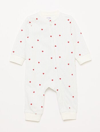 Lichtgewicht ribpyjama zonder voetjes