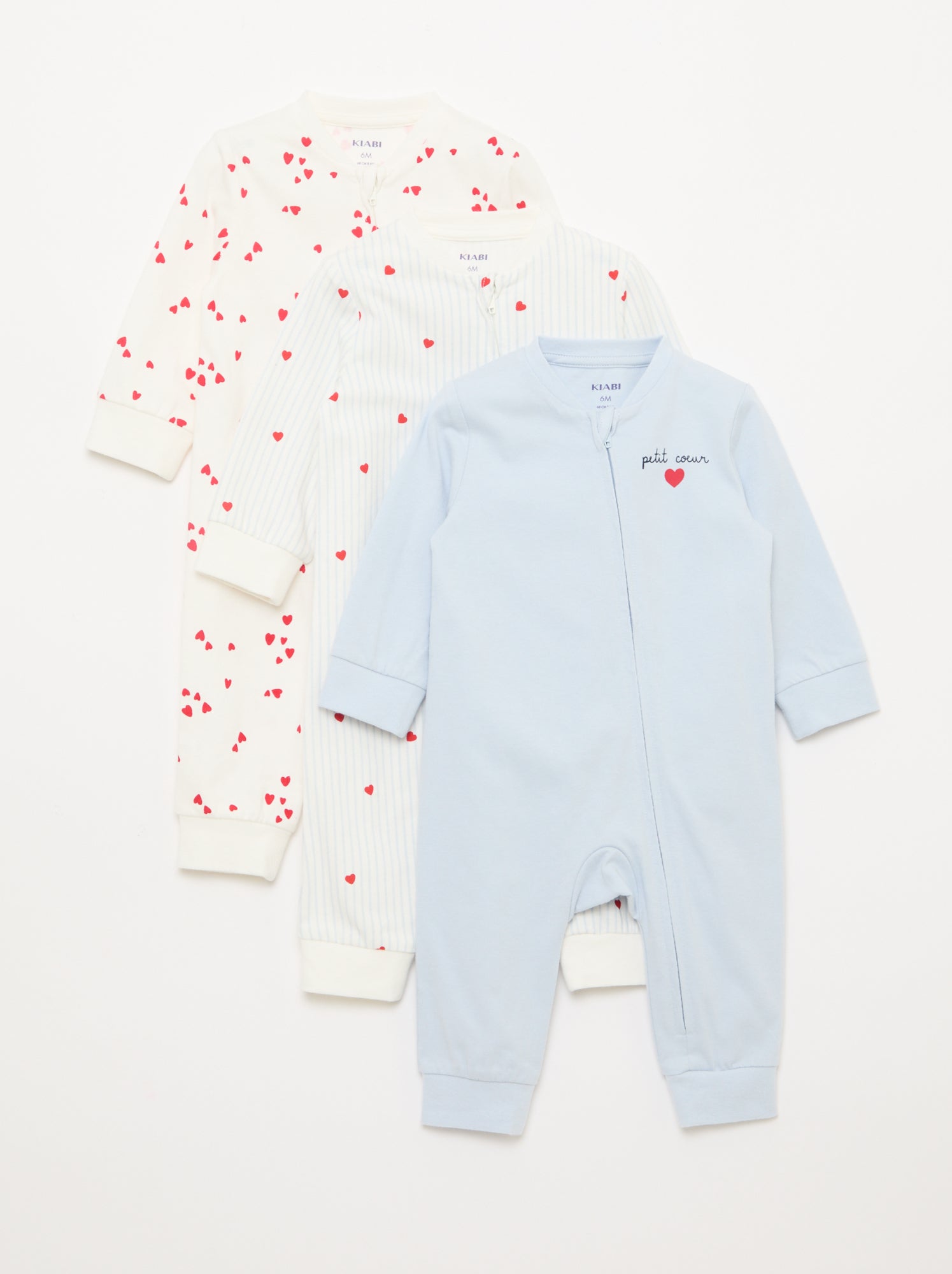 Lichtgewicht ribpyjama zonder voetjes