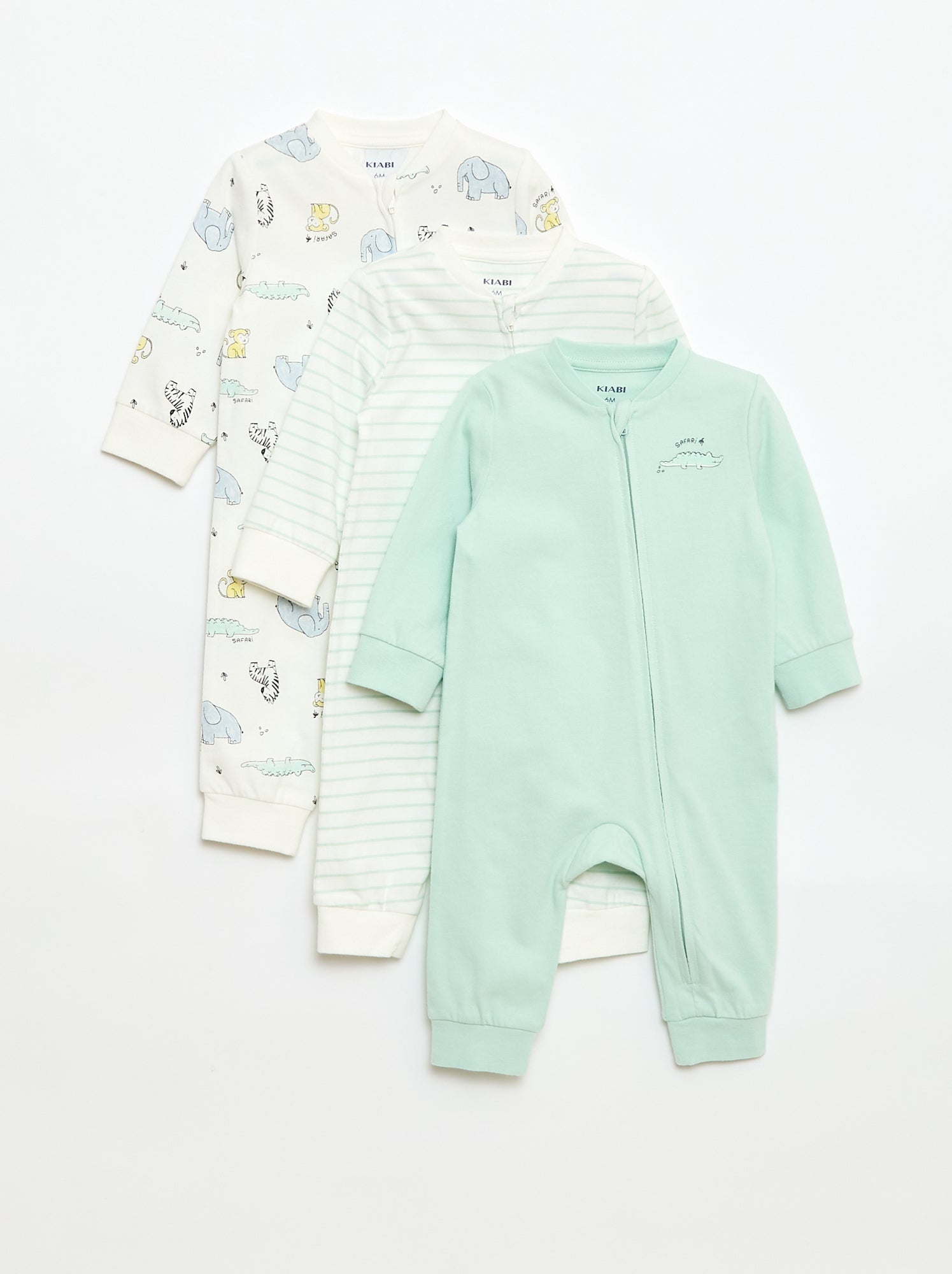 Lichtgewicht ribpyjama zonder voetjes