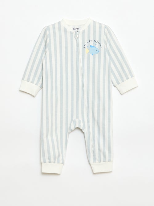 Lichtgewicht ribpyjama zonder voetjes - Kiabi