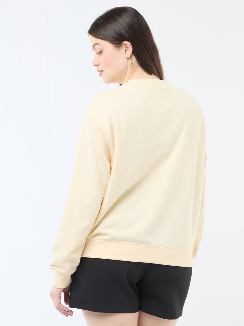 Lichtgewicht sweater van French Terry met opschrift Wit - Kiabi