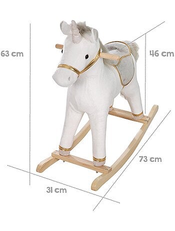 Licorne à bascule avec selle et bride ROBA