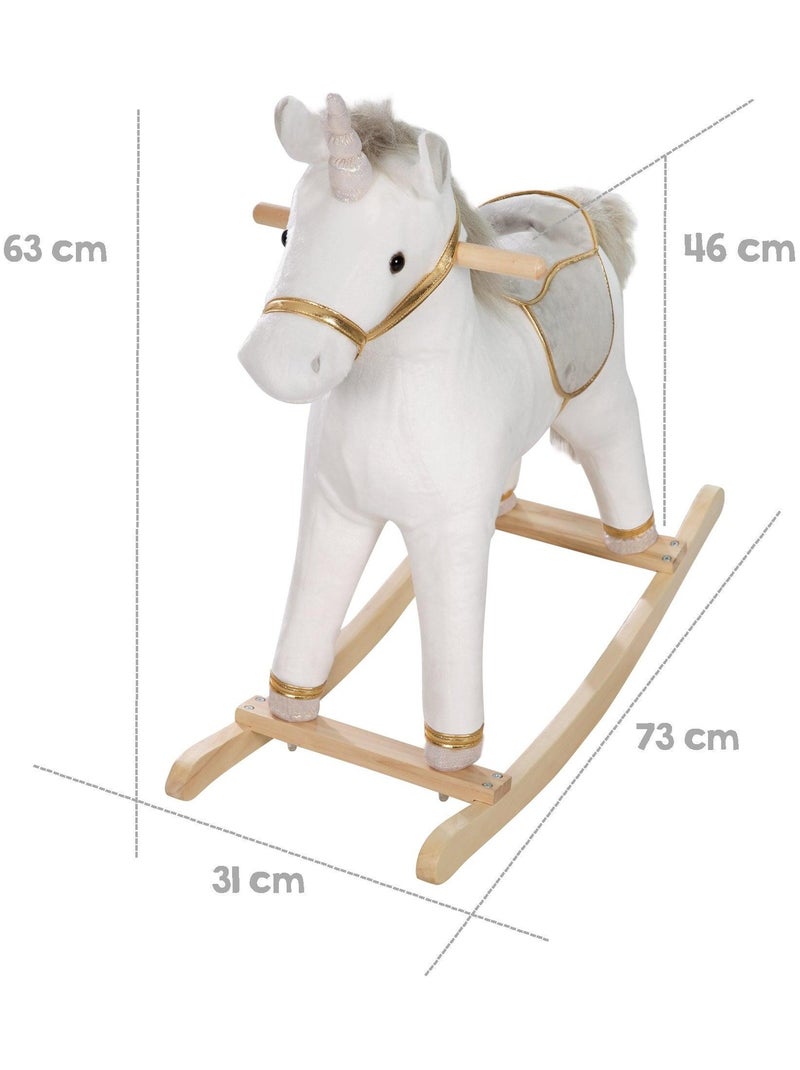 Licorne à bascule avec selle et bride ROBA Blanc Argenté - Kiabi
