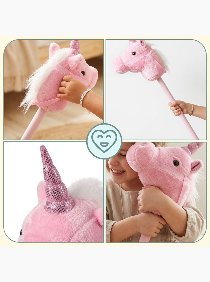 Licorne à bâton hobby horse peluche douce mamabrum dès 18 mois 80 cm N/A - Kiabi