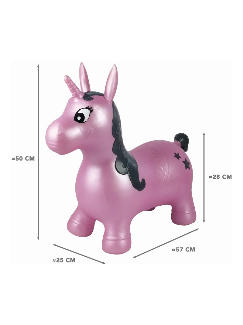 Licorne sauteuse gonflable rose Violet - Kiabi