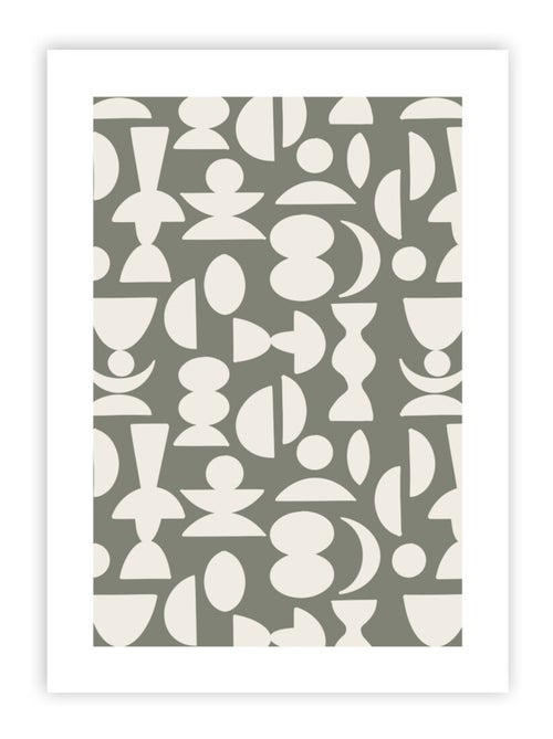 Lijstloze geometrische poster op papier - Kiabi Lijstloze geometrische poster op papier - Kiabi