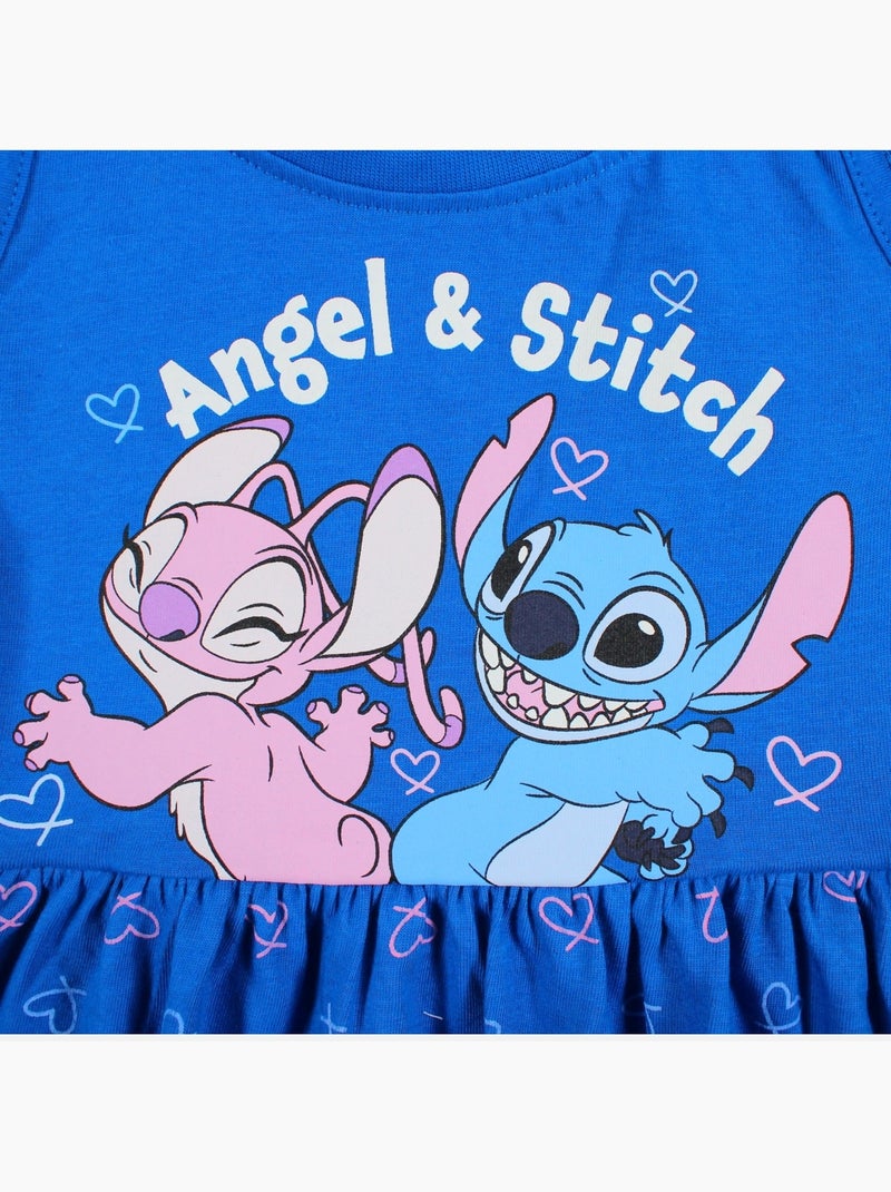 Lilo & Stitch - Jurk Lilo en Stitch meisje Blauw - Kiabi