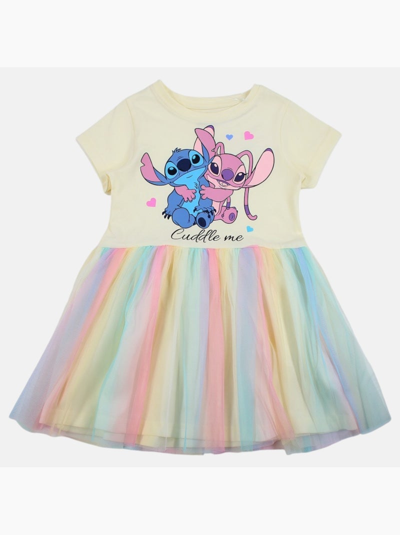 Lilo & Stitch - Jurk Lilo en Stitch meisje Geel - Kiabi