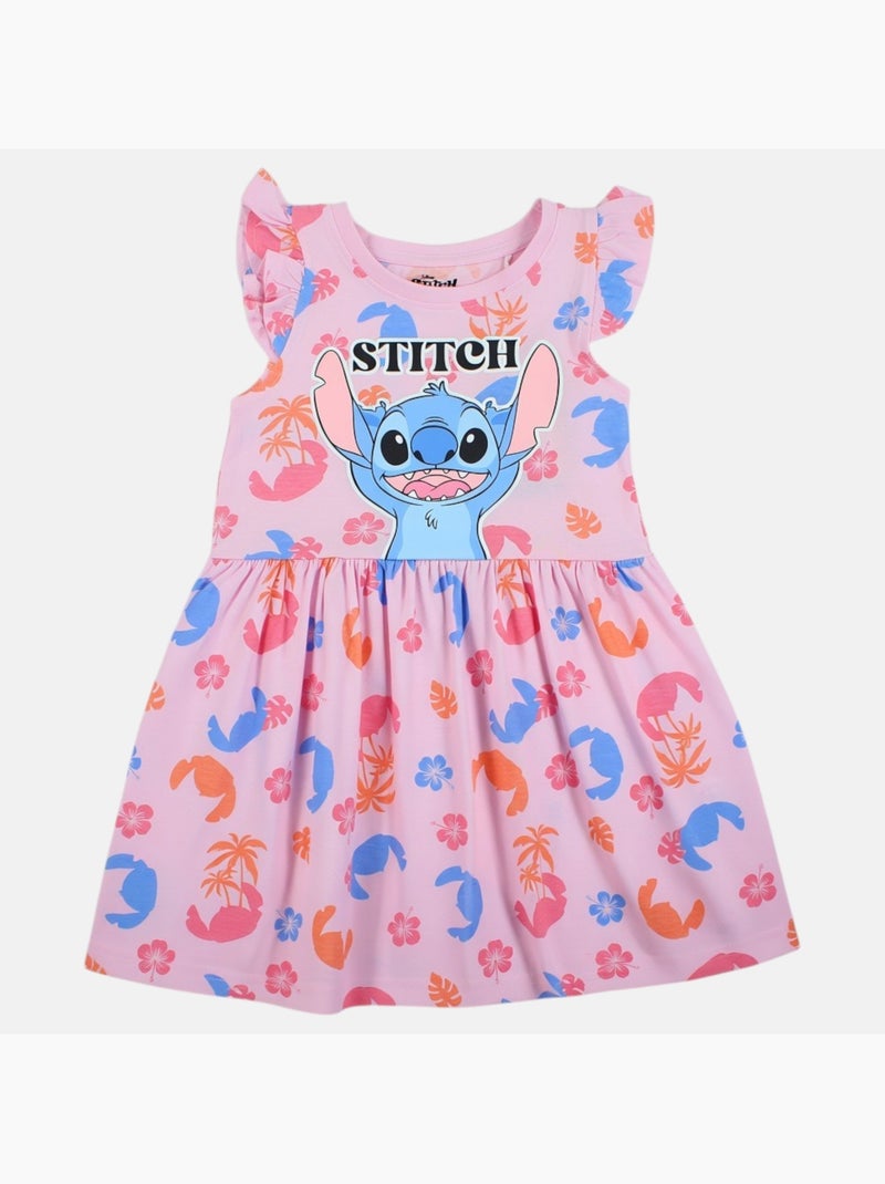 Lilo & Stitch - Jurk Lilo en Stitch meisje Roze - Kiabi