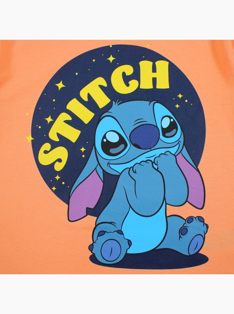 Lilo & Stitch - T-shirt korte mouwen Lilo en Stitch jongen Oranje - Kiabi