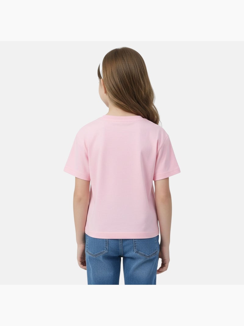 Lilo & Stitch - T-shirt korte mouwen Lilo en Stitch meisje Roze - Kiabi