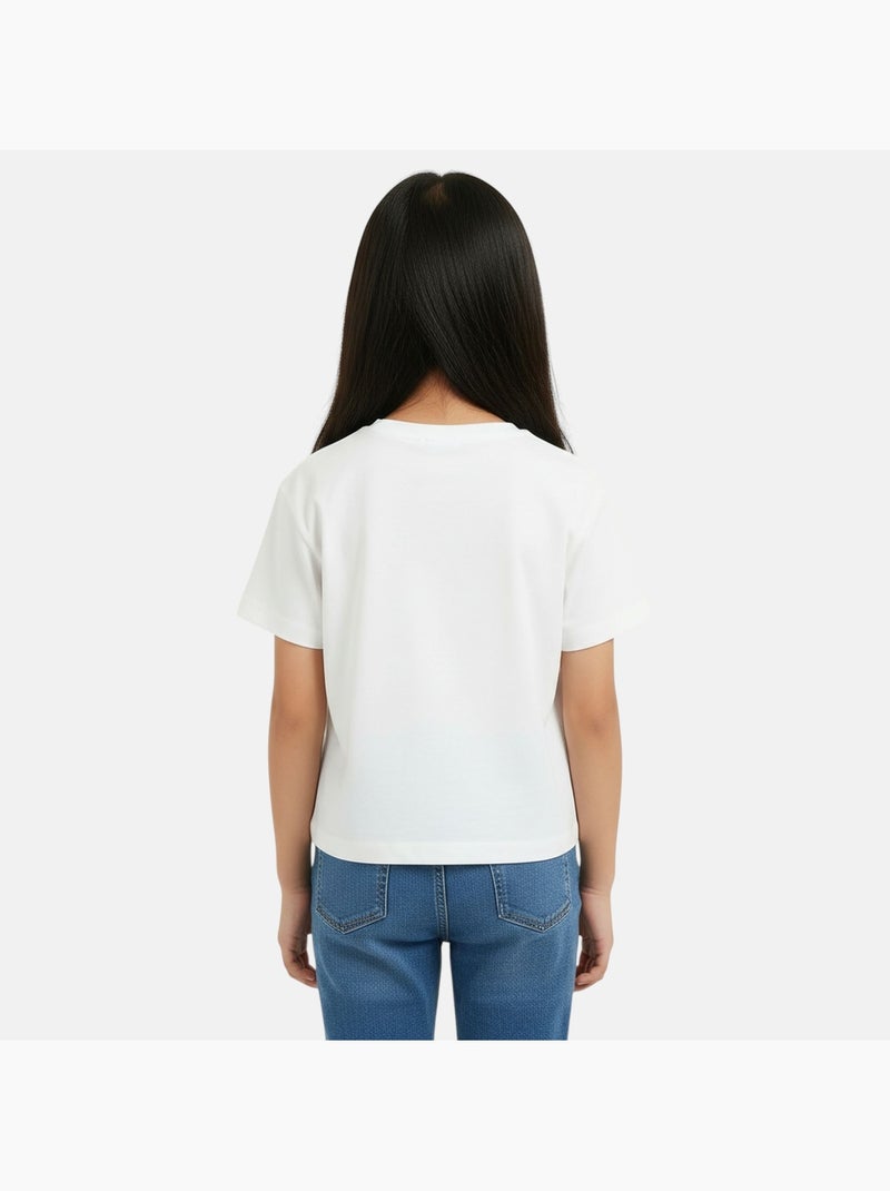 Lilo & Stitch - T-shirt korte mouwen Lilo en Stitch meisje Wit - Kiabi