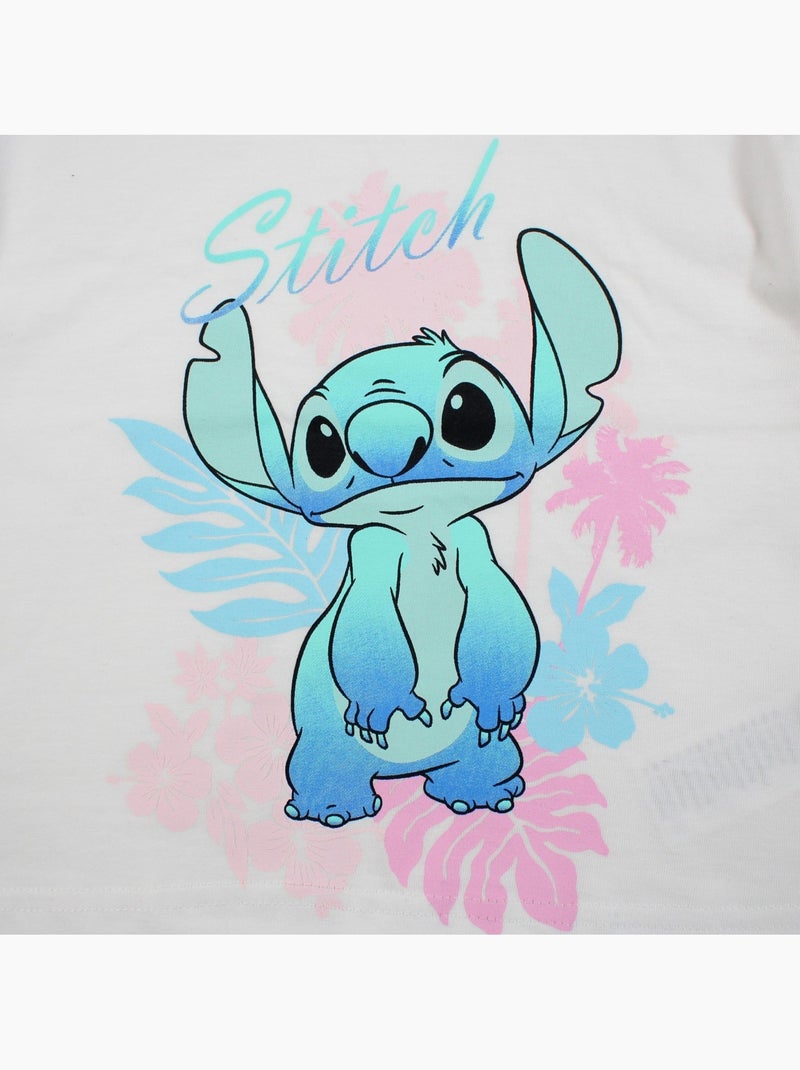 Lilo & Stitch - T-shirt korte mouwen Lilo en Stitch meisje Wit - Kiabi