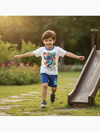 Lilo & Stitch - T-shirt manches courtes personnage avec short