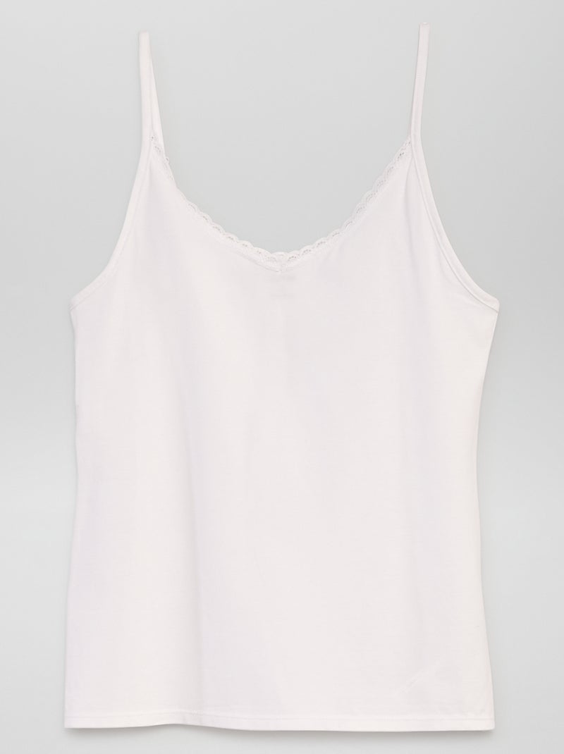 Lingeriehemdje met smalle schouderbandjes BIEGE - Kiabi