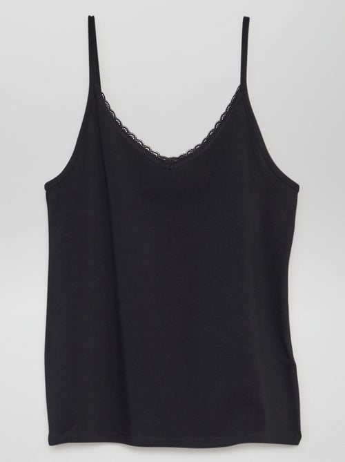 Lingeriehemdje met smalle schouderbandjes - Kiabi