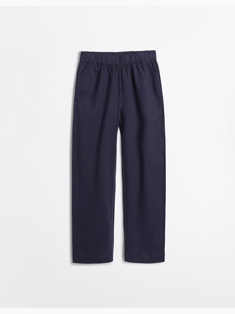 Linnen broek, MO Fashion Blauw - Kiabi